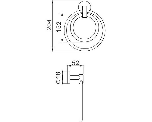 Santeh-Crystal.ru: Кольцо для полотенец Haiba HB1704-1 двойное Хром Купить Кольцо для полотенец Haiba HB1704-1 двойное Хром в магазине сантехники Santeh-Crystal.ru