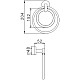 Купить Кольцо для полотенец Haiba HB1704-1 двойное Хром в магазине сантехники Santeh-Crystal.ru