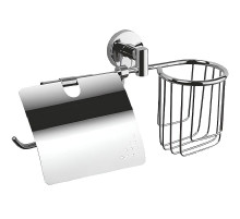 Держатель туалетной бумаги и освежителя воздуха Haiba HB1703-1 с крышкой Хром