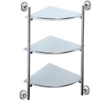 Стеклянная полка Haiba HB1907-3 угловая Хром