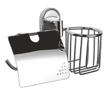 Держатель туалетной бумаги и освежителя воздуха Haiba HB1903-1 с крышкой Хром