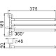 Купить Полотенцедержатель Haiba HB8713 поворотный Черный в магазине сантехники Santeh-Crystal.ru