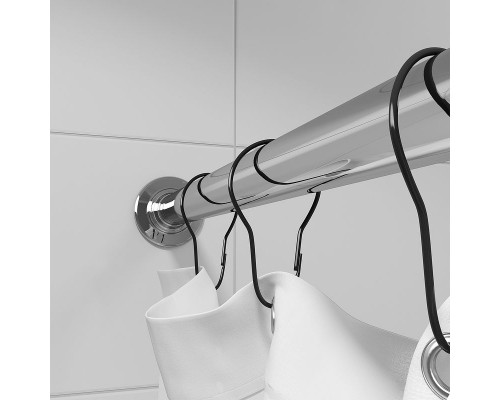 Заказать Кольца для штор Iddis RINMBL0i15 Черные матовые в магазине сантехники Santeh-Crystal.ru