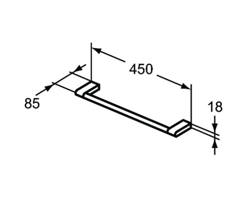Купить Полотенцедержатель Ideal Standard Connect E6981AA Хром в магазине сантехники Santeh-Crystal.ru
