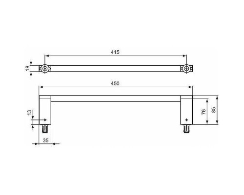 Купить Полотенцедержатель Ideal Standard Connect E6981AA Хром в магазине сантехники Santeh-Crystal.ru