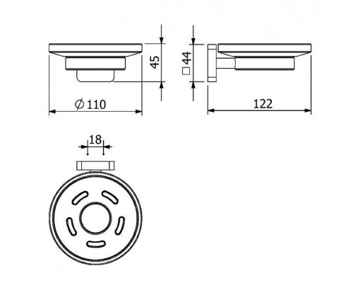 Мыльница Kludi Vela S 25985N1 цвет Бронза брашированная