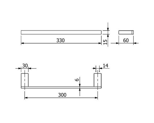 Полотенцедержатель Kludi Vela C 3196239 Черный матовый