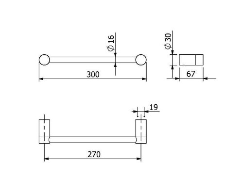 Полотенцедержатель Kludi Vela R 58962N2 цвет Оружейная сталь брашированная