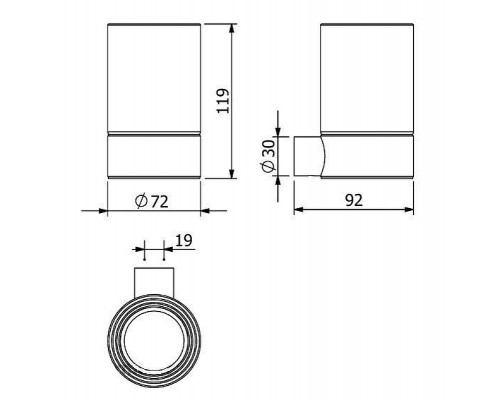 Стакан для зубных щеток Kludi Vela R 58975N2 цвет Оружейная сталь брашированная