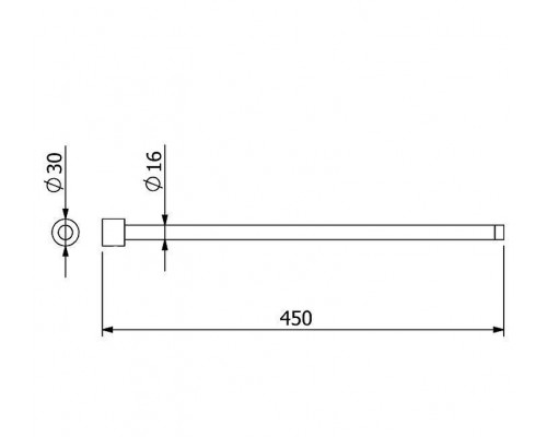 Полотенцедержатель Kludi Vela R 58977N2S цвет Оружейная сталь брашированная