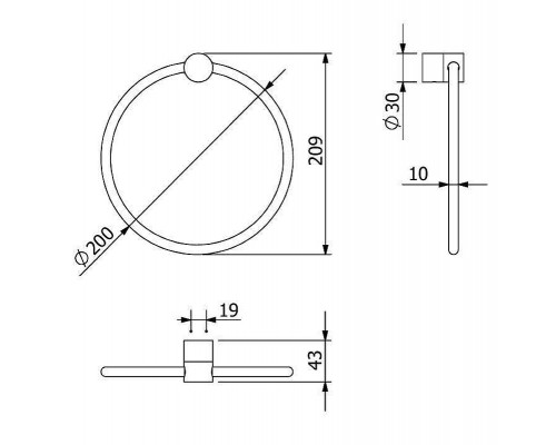Кольцо для полотенец Kludi Vela R 58978N2 цвет Оружейная сталь брашированная