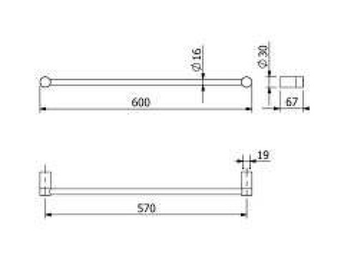 Полотенцедержатель Kludi Vela R 58979N5 цвет Никель брашированный