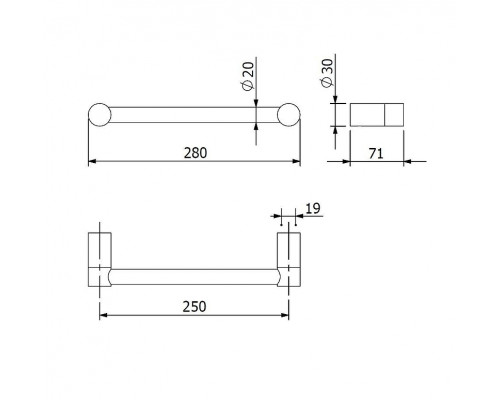 Поручень Kludi Vela R 58981N1 цвет Бронза брашированная