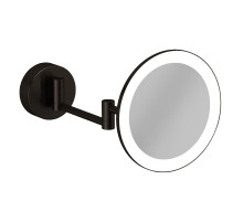 Косметическое зеркало Kludi Vela R 58995N2W с подсветкой цвет Оружейная сталь брашированная