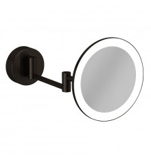 Косметическое зеркало Kludi Vela R 58995N2W с подсветкой цвет Оружейная сталь брашированная