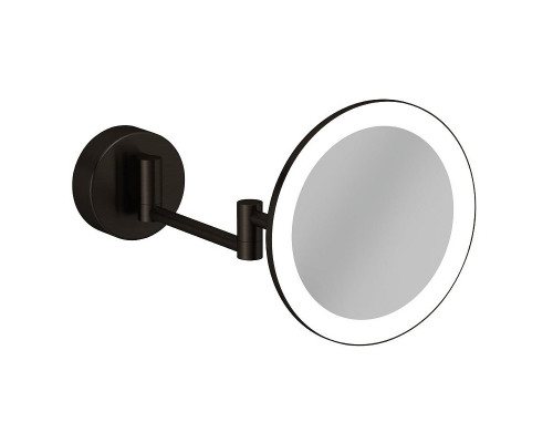 Косметическое зеркало Kludi Vela R 58995N2W с подсветкой цвет Оружейная сталь брашированная