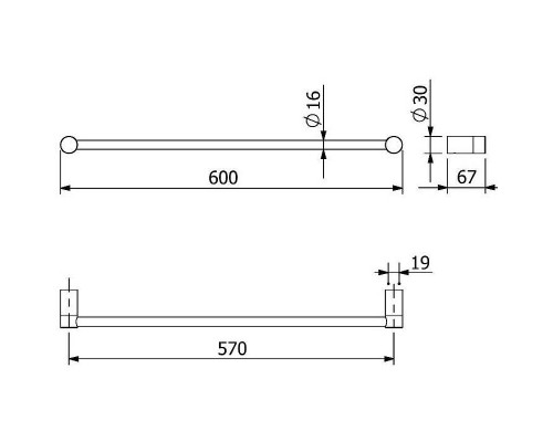 Полотенцедержатель Kludi Vela R 58979N0 Золото брашированное