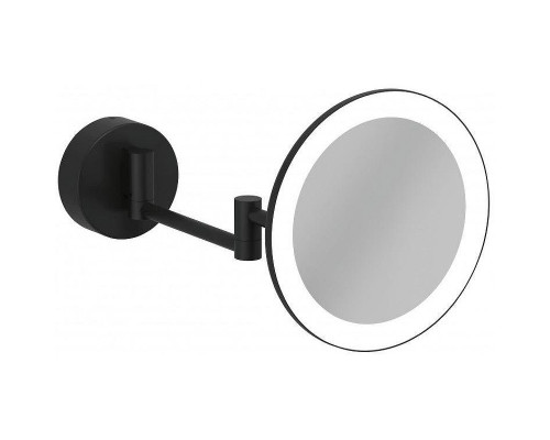 Косметическое зеркало Kludi Vela R 5899539W с подсветкой Черное матовое