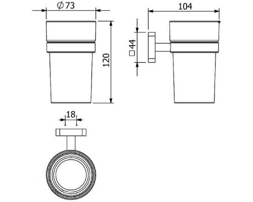 Стакан для зубных щеток Kludi Vela S 2597553 Белый матовый