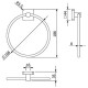 Кольцо для полотенец Kludi Vela S 2597839 Черное матовое