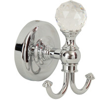 Двойной крючок Migliore Amerida 16582 Хром с кристаллом Swarovski