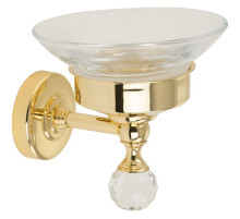 Мыльница Migliore Amerida 16593 Золото с кристаллом Swarovski