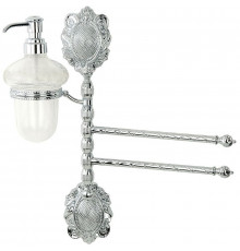 Полотенцедержатель с дозатором для жидкого мыла Migliore Cleopatra 16674 поворотный Хром