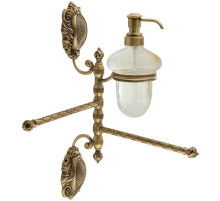 Полотенцедержатель с дозатором для жидкого мыла Migliore Cleopatra 16646 поворотный Бронза