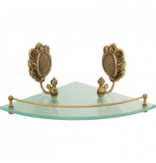 Стеклянная полка Migliore Cleopatra 16638 угловая Бронза