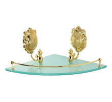 Стеклянная полка Migliore Cleopatra 16694 угловая Золото