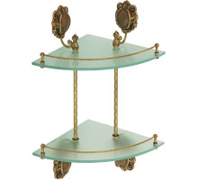 Стеклянная полка Migliore Cleopatra 16639 угловая Бронза