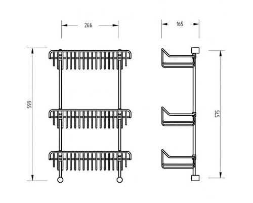 Приобрести Полка корзина Migliore Complementi 22037 Хром в магазине сантехники Santeh-Crystal.ru