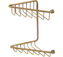 Полка корзина Migliore Complementi 22030 угловая Бронза