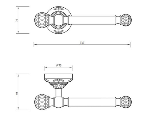 Заказать Держатель туалетной бумаги Migliore Cristalia 16795 Хром с кристаллами Swarovski в магазине сантехники Santeh-Crystal.ru