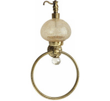 Дозатор для жидкого мыла с кольцом для полотенец Migliore Cristalia 16769 Бронза с кристаллом Swarovski