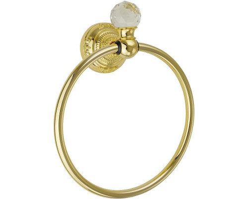 Заказать Кольцо для полотенец Migliore Cristalia 16837 Золото с кристаллом Swarovski в магазине сантехники Santeh-Crystal.ru