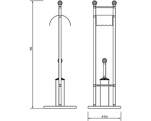 Купить Напольная стойка Migliore Cristalia 16847 Золото с кристаллами Swarovski в магазине сантехники Santeh-Crystal.ru