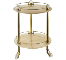 Столик Migliore Cristalia 16786 на колесиках Бронза с кристаллами Swarovski