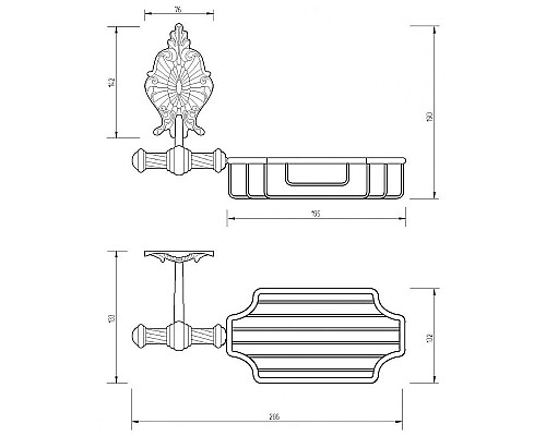 Купить Мыльница Migliore Elisabetta 17009 Бронза в магазине сантехники Santeh-Crystal.ru