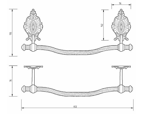 Заказать Полотенцедержатель Migliore Elisabetta 17072 Золото в магазине сантехники Santeh-Crystal.ru