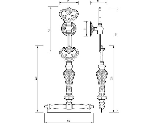 Приобрести Скребок Migliore Elisabetta 17017 Бронза в магазине сантехники Santeh-Crystal.ru