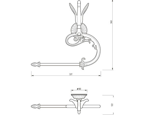 Заказать Полотенцедержатель Migliore Luxor 26228 Золото в магазине сантехники Santeh-Crystal.ru