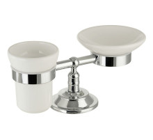 Стакан для зубных щеток с мыльницей Migliore Mirella 17245 Хром