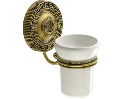 Приобрести Стакан для зубных щеток Migliore Montecarlo 31517 Белый Бронза в магазине сантехники Santeh-Crystal.ru