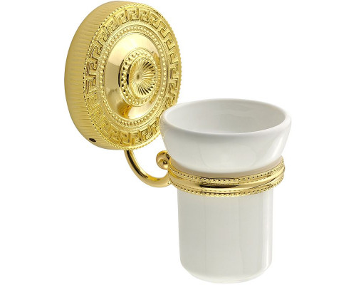Купить Стакан для зубных щеток Migliore Montecarlo 31519 Белый Золото в магазине сантехники Santeh-Crystal.ru