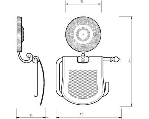 Заказать Держатель туалетной бумаги Migliore Montecarlo 31505 с крышкой Бронза в магазине сантехники Santeh-Crystal.ru