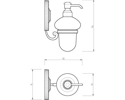 Приобрести Дозатор для жидкого мыла Migliore Montecarlo 31501 Золото Белый в магазине сантехники Santeh-Crystal.ru