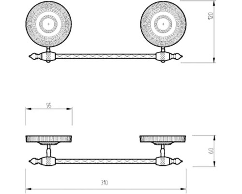 Заказать Полотенцедержатель Migliore Montecarlo 31779 Бронза в магазине сантехники Santeh-Crystal.ru