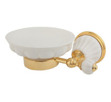 Мыльница Migliore Olivia 17446 Белая Золото