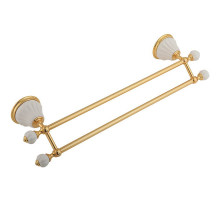 Полотенцедержатель Migliore Olivia 17470 двойной Золото Белый